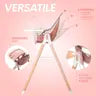 Children of Design 6 in 1 Deluxe High Chair - Pink w/cushion