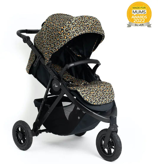 Roma Atlas 3 Wheel Pram - Khaki Leopard