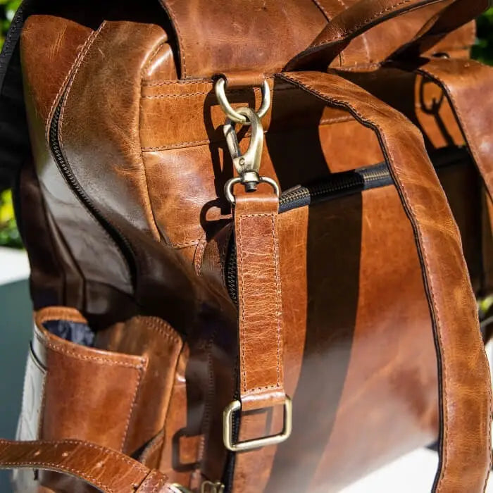 Oscar Leather Baby Backpack