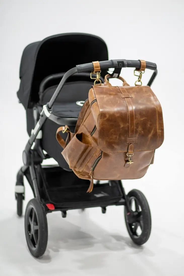 Oscar Leather Baby Backpack