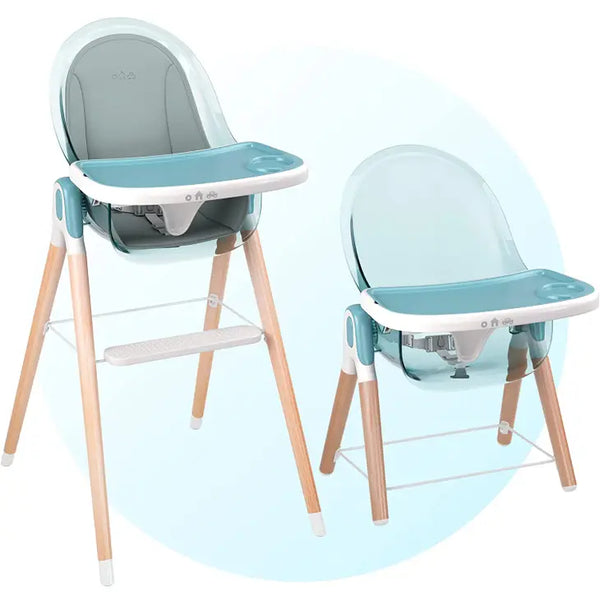 Children of Design 6 in 1 Deluxe High Chair - Blue w/cushion