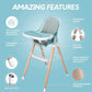 Children of Design 6 in 1 Deluxe High Chair - Blue w/cushion