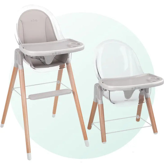 Children of Design 6 in 1 Deluxe High Chair - Grey w/cushion