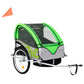 2-in-1 Kids' Bicycle Trailer & Stroller Green and Grey